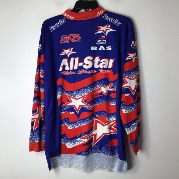 Aussie Allstars bike shop race short men large red white blue - Picture 1 of 8
